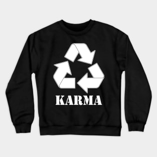 Karma Recycle White Crewneck Sweatshirt